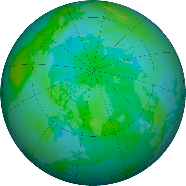 Arctic ozone map for 23 August 2008